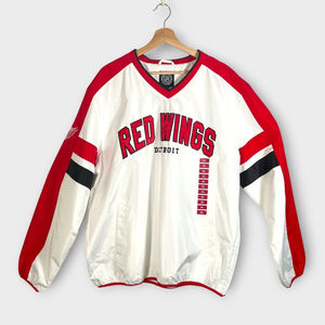 NHL G-III Red Wings Pullover Windbreaker Men's XL Officially Licensed White NEW